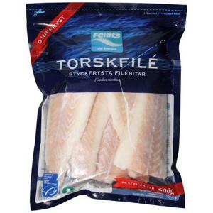 Feldts Torskfilé MSC Fryst 600g Feldt's