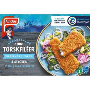 Findus Sprödbakade Torskfiléer Frysta 360g