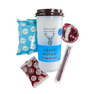 LJX Bubble Milk Tea Gul Persika och Azukiboba