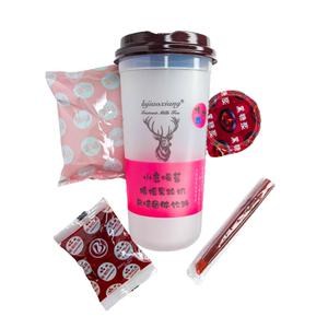 LJX Bubble Milk Tea Jordgubbe och Azukiboba
