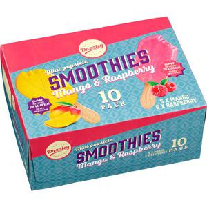 Dazzley Glasspinnar Smoothies Mango & Hallon 10-p