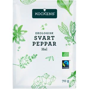 Kockens Svartpeppar hel EKO/Fairtrade 70g