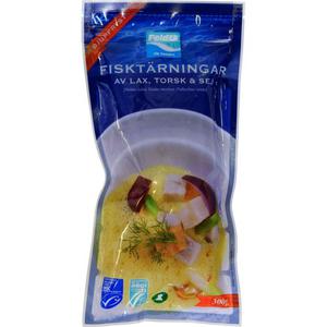Feldts Fisktärningar Lax, Torsk, Sej Fryst 300g