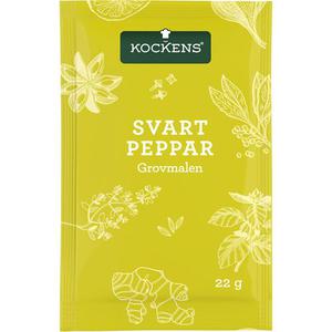 Kockens Svartpeppar Grovmald 22g