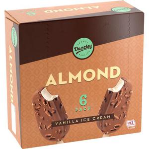 Dazzley Glass Almond 6-p
