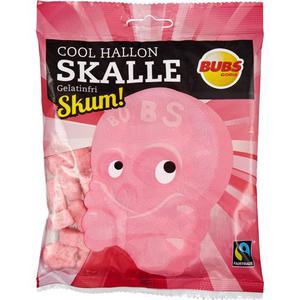 Bubs Godis Skumskalle Cool Hallon Fairtrade 175g Bubs