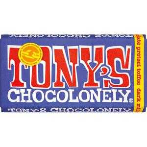 Tony's Chocolonely Mjölkchoklad Pretzel Toffee Fairtrade 180g Tony´s Chocolonely