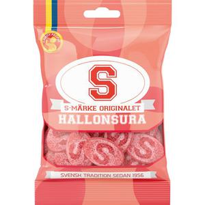 Candypeople S-märke Hallonsura 80g Candy People