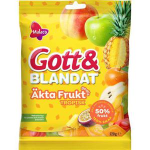 Malaco Gott & Blandat Äkta Frukt Tropisk 220g