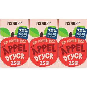 Premier Äppeldryck Mindre Socker 3x25cl