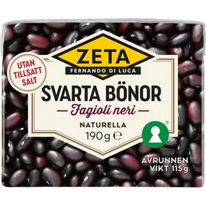 Zeta Svarta Bönor 190g