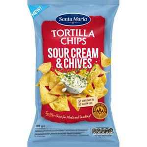Santa Maria Tortilla Chips Sour Cream & Chives 185g