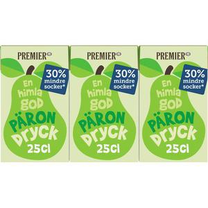 Premier Pärondryck Mindre Socker 3x25cl