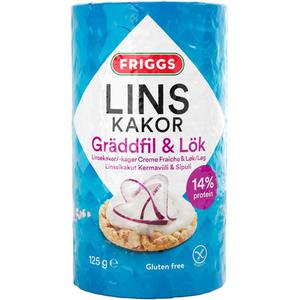 Friggs Linskakor Gräddfil & Lök 125g