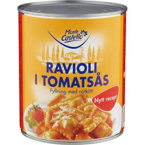 Monte Castello Ravioli I Tomatsås 800g