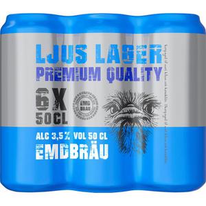 Emdbräu Öl Ljus Lager 3,5% 6x50cl