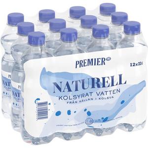 Premier Kolsyrat Vatten Naturell 12x33cl