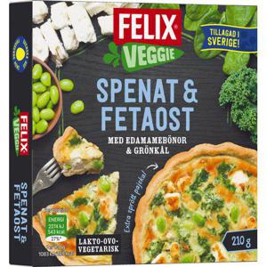 Felix Paj Veggie Spenat & Feta Fryst 210g