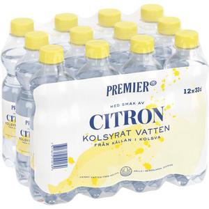 Premier Kolsyrat Vatten Citron 12x33cl