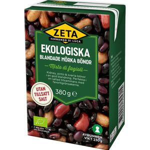 Zeta Blandade Mörka Bönor EKO 380g