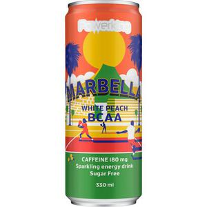 Powerking Energidryck Marbella White Peach Sockerfri 330ml
