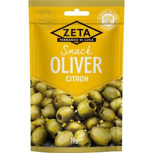 Zeta Snackoliver Citron 70g
