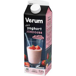 Verum Lätt Yoghurt Jordgubb Laktosfri 0,5% 1000g
