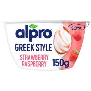 Alpro Soygurt Greek Style Jordgubb & Hallon 150g