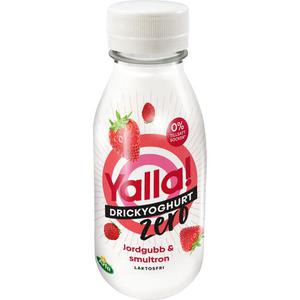 Yalla Drickyoghurt Zero Jordgubb & Smultron 350ml