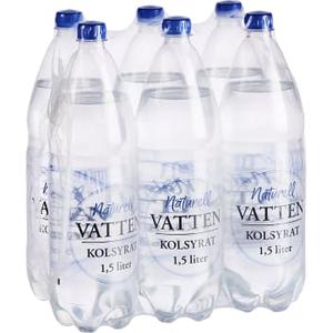 Vatten Kolsyrad Naturell 1,5l 6-p No logo