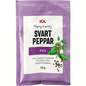 ICA Svartpeppar Hel 22g