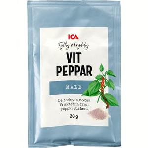 ICA Vitpeppar Malen 20g
