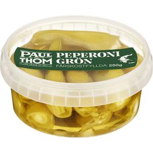 PAUL och THOM Peperoni Grön med ostfyllning 250g