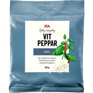 ICA Vitpeppar Hel 80g