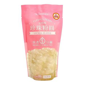 WFY Boba till Bubble Tea (Tapiokapärlor med smak av Litchi) 250g