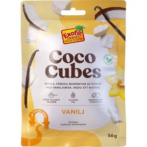 Exotic Snacks Coco Cubes Vanilj EKO 56g