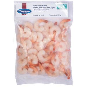Fisherman Seafood Vannameiräkor Utan Skal Kokta Frysta ASC 375g Fisherman