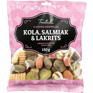 Treatville Karameller Kola Salmiak Lakrits 150g