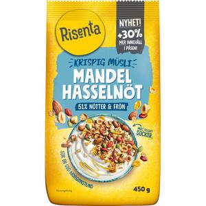 Risenta Krispig Müsli Mandel Hasselnöt 450g