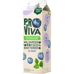Proviva Fruktdryck Blåbär Utan Tillsatt Socker & Sötningsmedel 1L