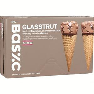 ICA Basic Glasstrut Choklad 8-pack