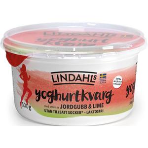 Lindahls Yoghurtkvarg Jordgubb/Lime Laktosfri 0,3% 500g