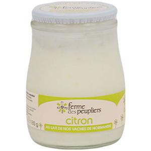 Ferme des Peupliers Yoghurt Citron 140g Ferme des Peuplier