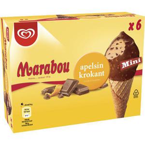 GB Glace Glasstrut Marabou Apelsinkrokant Mini 6-p