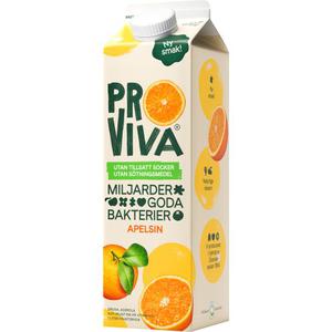 Proviva Fruktdryck Apelsin Utan Tillsatt Socker & Sötningsmedel 1L