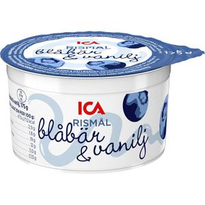 ICA Rismål Blåbär & Vanilj 175g