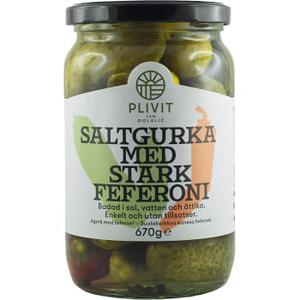 Plivit Saltgurka med feferoni 670g