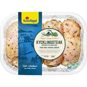 Kronfågel Kycklingsteak Timjan, Svamp & Citron ca 850g