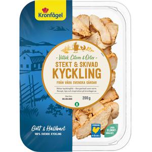 Kronfågel Kyckling Stekt & Skivad Vitlök, Citron &Örter 200g