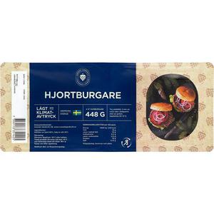 Svenskt Gårdsvilt Hjortburgare Fryst 448g